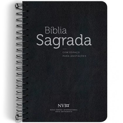 Bíblia Anote Espiral Zebra | NVI | Letra Normal | Com Espaço para Anotações