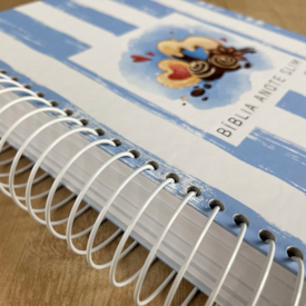 Segunda imagem do produto Bíblia Anote Slim | NVT | Capa Espiral Chocolate