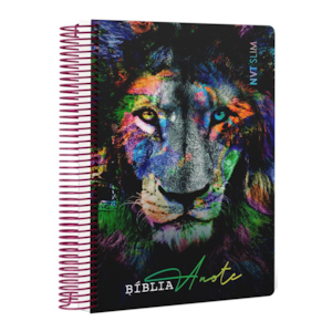 Segunda imagem do produto Bíblia Anote Slim | NVT | Capa Espiral Leão color