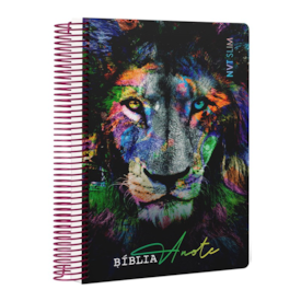 Segunda imagem do produto Bíblia Anote Slim | NVT | Capa Espiral Leão color