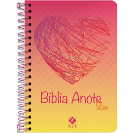 Bíblia Anote Slim Rabiscos do Coração | NVT | Capa Dura Espiral