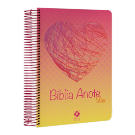 Segunda imagem do produto Bíblia Anote Slim Rabiscos do Coração | NVT | Capa Dura Espiral