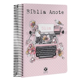 Bíblia Anote Slim Typo Rosa| NVT | Capa Dura Espiral