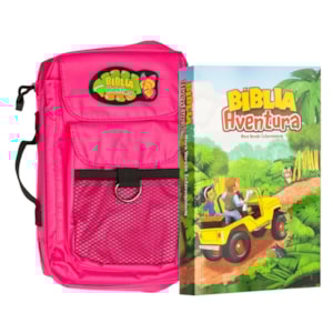 Bíblia Aventura Para Crianças | NVI | Capa Especial com Bolsa Rosa