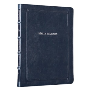 Bíblia Barroca Slim | NVI | Letra Grande | Capa Luxo Couro Soft Azul