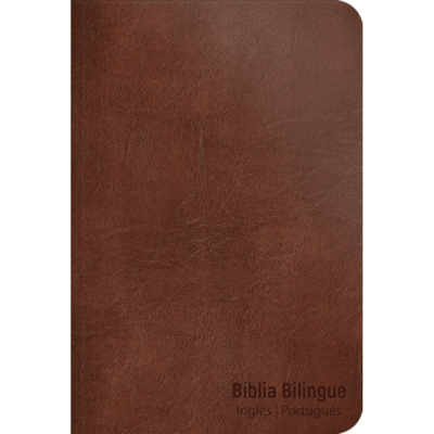 Segunda imagem do produto Bíblia Bilíngue | Português e Inglês | NVT | Letra Grande | Capa Flexível Avelã