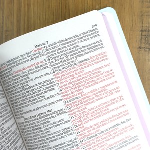 Bíblia Botão de Rosa | ARC | Letra Grande | Capa Dura | Harpa Avivada e Corinhos