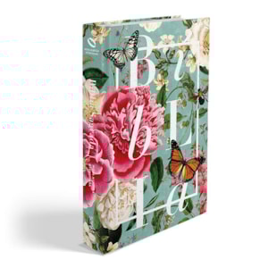 Segunda imagem do produto Bíblia Buque de Flores Tiffany | NAA | Letra Normal | Capa Dura