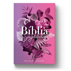 Segunda imagem do produto Bíblia Buque Flores Roxo | NAA | Letra Normal | Capa Dura