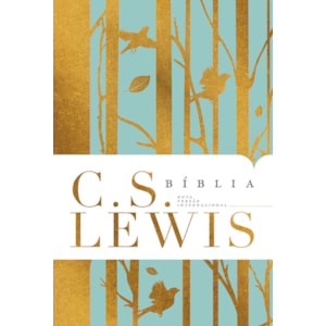 Segunda imagem do produto Bíblia C. S. Lewis | NVI | Leitura Perfeita | Capa Dura Azul e Dourado