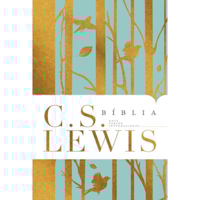 Segunda imagem do produto Bíblia C. S. Lewis | NVI | Leitura Perfeita | Capa Dura Azul e Dourado