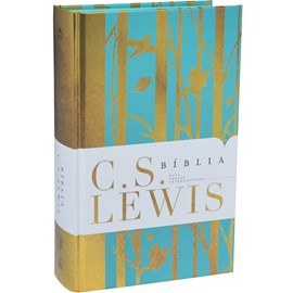 Bíblia C. S. Lewis | NVI | Leitura Perfeita | Capa Dura Azul e Dourado