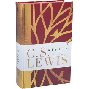 Bíblia C. S. Lewis | NVT | Leitura Perfeita | Capa Dura Vermelho e Dourado