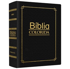 Bíblia Colorida Jovem | RC | Letra Normal | Capa Luxo Preta