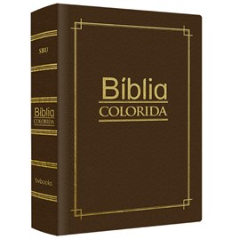 Bíblia Colorida Jovem | SBU | Letra Normal | Capa Luxo Marrom