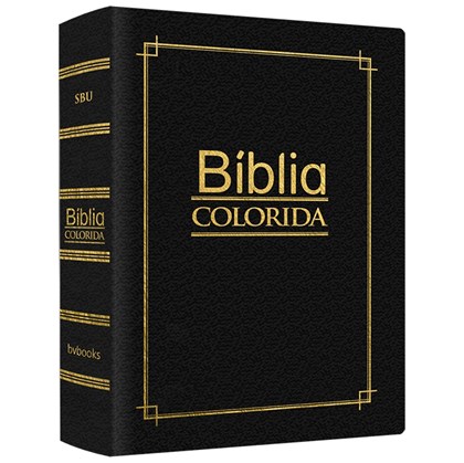 Bíblia Colorida Jovem | SBU | Letra Normal | Capa Luxo Preta