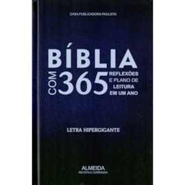 Bíblia com 365 Reflexões e Plano de Leitura | ARC | Hipergigante | Capa Dura