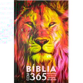 Bíblia com 365 Reflexões e Plano de Leitura | ARC | Hipergigante | Capa Dura Leão