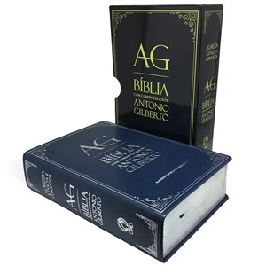 Bíblia com Comentários Antonio Gilberto | ARC | Letra Normal | Capa Azul