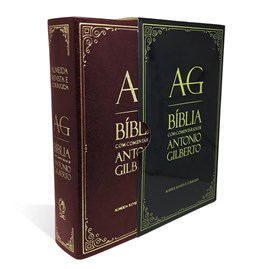 Bíblia com Comentários Antonio Gilberto | ARC | Letra Normal | Capa Vinho