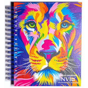 Bíblia com Espaço para Anotações | NVI | Letra Normal | Leão Aquarela