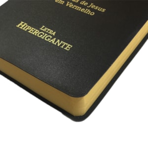 Segunda imagem do produto Bíblia com Harpa Avivada e Corinhos | ARC | Letra Hipergigante | PJV | Capa Corino Preta