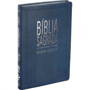 Bíblia com Harpa Cristã | Letra Normal | ARC | Azul Escuro