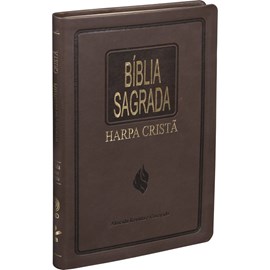 Bíblia com Harpa Cristã | Letra Normal | ARC | Marrom Escuro