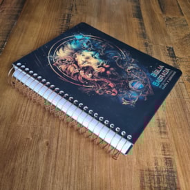 Segunda imagem do produto Bíblia com Pautas para Anotações | ARC | Harpa e Corinhos | Letra Normal | Capa Dura Espiral Leão Dourado