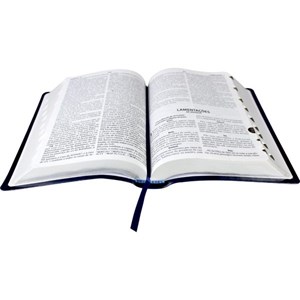 Bíblia Concordância, Dicionário e Harpa Cristã | Letra Grande | ARC | Capa Azul c/ índice