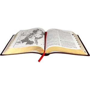 Bíblia Concordância, Dicionário e Harpa Cristã | Letra Grandel | ARC | Marrom Nobre | c/ Índice
