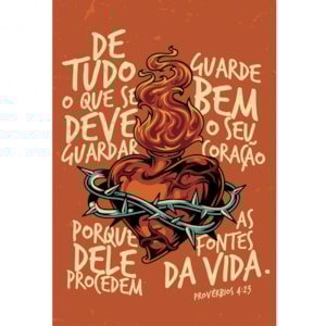 Bíblia Coração em Chamas | NAA Letra Normal | Capa Dura