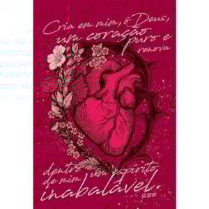 Bíblia Coração Puro | NAA | Letra Normal | Capa Dura Ilustrada