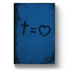 Segunda imagem do produto Bíblia Cross Equals Love Blue | NVT | Letra Normal | Capa Dura