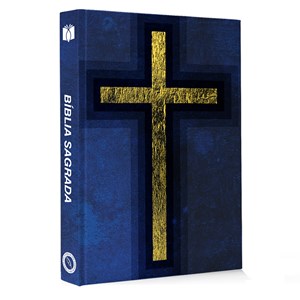 Bíblia Cruz Azul | NAA | Letra Normal | Capa Dura