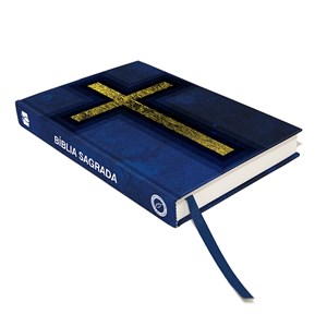 Bíblia Cruz Azul | NAA | Letra Normal | Capa Dura