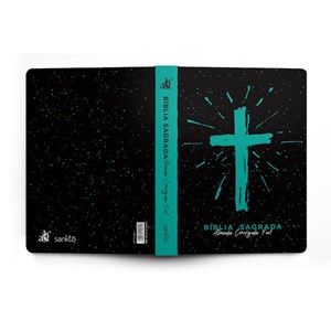 Bíblia Cruz Azul Tiffany | ACF | Letra Grande | Capa Dura Soft Touch