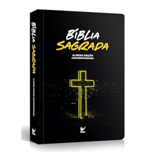 Bíblia Cruz Neon | Letra Normal | AEC | Capa Semi-Luxo
