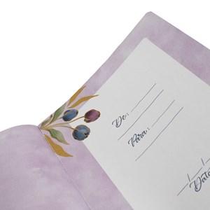 Bíblia da Mulher Compacta | ARC | Letra Normal | Capa Luxo Azul Tulipa