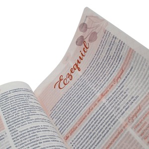 Bíblia da Mulher Compacta | ARC | Letra Normal | Capa Luxo Rosa Tulipa