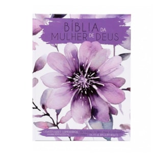 Bíblia da Mulher de Deus | ARC | Harpa Pentecostal | Letra Grande | Capa Dura Flores Lilás
