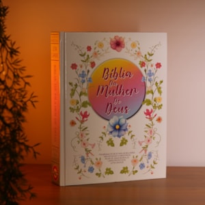 Segunda imagem do produto Bíblia da Mulher de Deus | ARC | Harpa Pentecostal | Letra Grande | Capa Dura Leoa