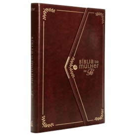 Bíblia da Mulher de Fé | NVI | Letra Grande | Courosoft Vinho Com Fechamento Carteira