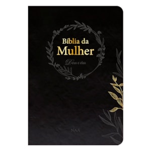 Segunda imagem do produto Bíblia da Mulher Deus e Elas | NAA | Capa Couro Soft Preta