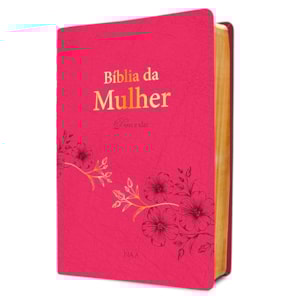 Bíblia da Mulher Deus e Elas | NAA | Capa Couro Soft Rosa