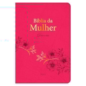 Segunda imagem do produto Bíblia da Mulher Deus e Elas | NAA | Capa Couro Soft Rosa