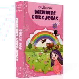 Bíblia das Meninas Corajosas | ARC | Capa Dura Rosa | Harpa Avivada e Corinhos
