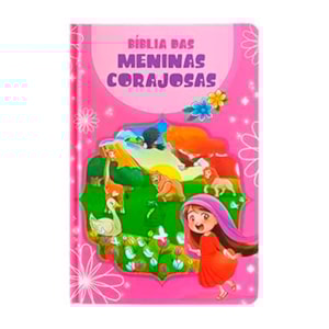 Bíblia das Meninas Corajosas | NVA | Full Color | C/ Harpa | Rosa