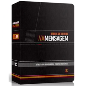 Bíblia de Estudo A mensagem | Capa Luxo Preta