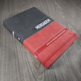 Segunda imagem do produto Bíblia de Estudo - A Mensagem | Letra Normal | Vermelha e Cinza